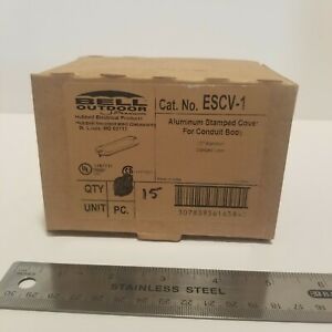 BELL OUTDOOR/HUBBELL ESCV-1 (Qty 15) E Series, Aluminum, 1/2&#034; Conduit Body Cover