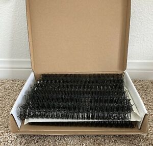 TruBind 7/8&#034; Black Wire Double Loop Binding Coils 2:1 Pitch 50/Box