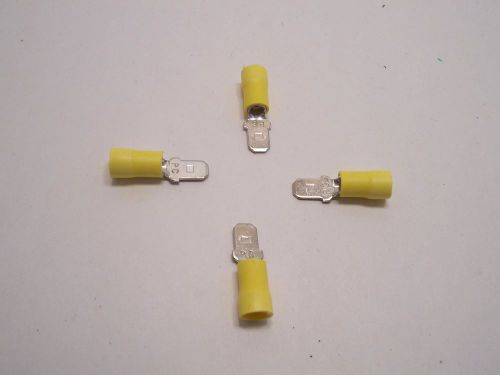 YELLOW CRIMP MALE QUICK DISCONNECT TERMINALS - Pkg/10