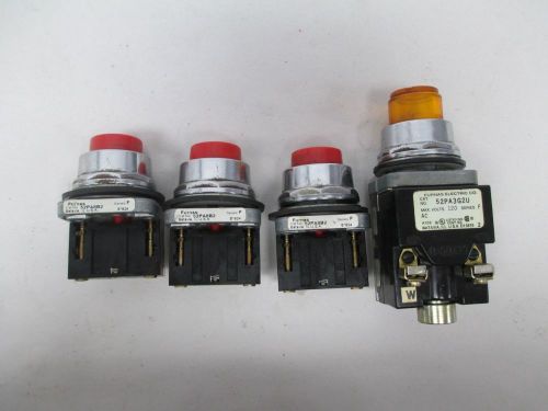 LOT 4 FURNAS ASSORTED 52PA8B2 52PA3G2U SER F RED AND ORANGE PUSHBUTTON D298967