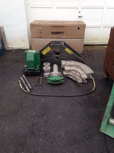 Greenlee 884 Bender w/Greenlee 980 Hydraulic Power Pump 2.5&#034;-4&#034; &amp; Gang Box