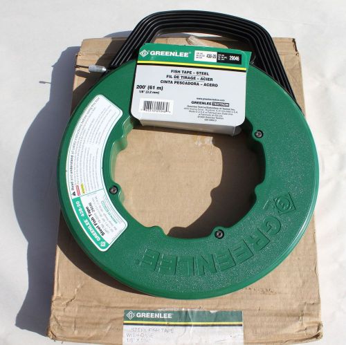 New GreenLee 438-20 Steel Fish Tape 200&#039; x 1/8&#039;&#039;