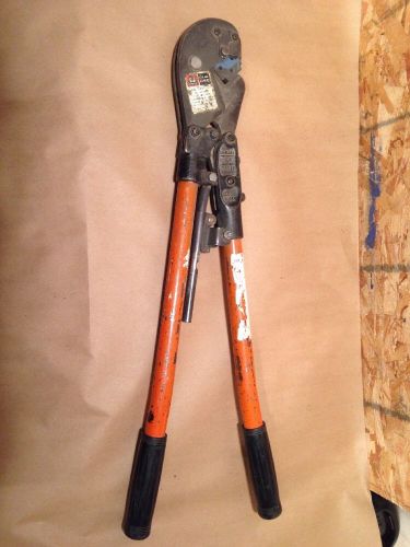 Used t&amp;b thomas &amp; betts tbm8 wire cable compression crimper for sale