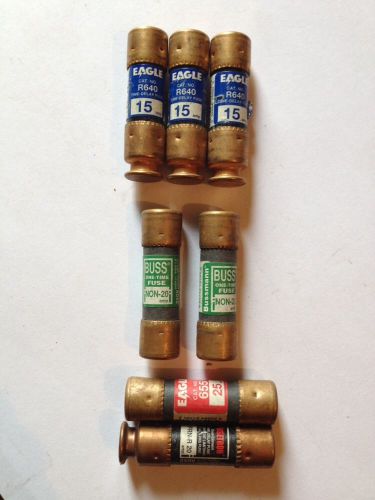 Fustron 20 AMP, Eagle 15 AMP, Buss 20 AMP, Eagle 25 AMP Fuse