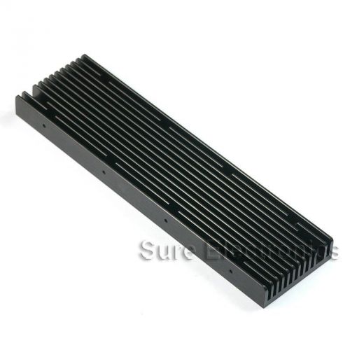 218x58x18mm Aluminum Alloy Heat Sink for 1W/3W/5W/10W/20W LED Black