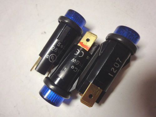 Solico 28V .6W Blue Round Indicator Light Lot of 3 (Pcs.)