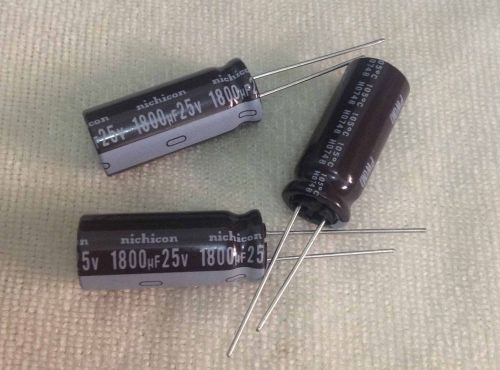 20PCS New Nichicon 1800uF 25V Electrolytic Capacitor 12x30 Radial