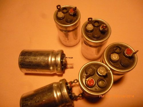 6 pieces 500 mfd., 75 VDC capacitors, unused