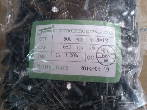 16v680uf 16v 8x12mm Electrolytic Capacitor   500PCS