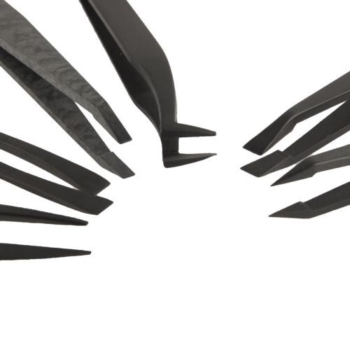 6 in 1 esd fibre plastic tweezers for sale