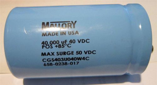 MALLORY CGS403U040W4C-ALUMINUM ELECTROLYTIC LARGE CAN COMPUTER GRADE CAPACITOR