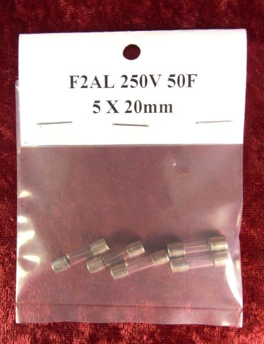 Qty-5 F2AL 250V 50F 5X20mm  (NEW)