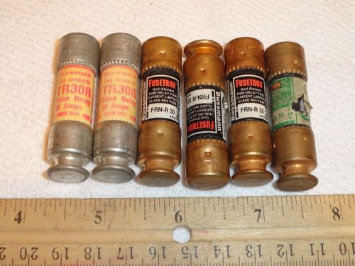 LOT OF 4 FRN-R-30 TR30R RK5 FUSES shawmut trionic gould cooper bussman fusetron