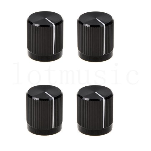 4pcs Aluminium Alloy ?15x16mm 18T Insert Type Knobs Black