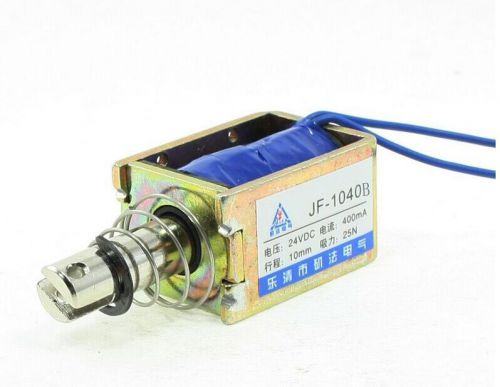 Dc 24v 400ma push pull type open frame solenoid electromagnet 10mm 25n 5.5lb for sale