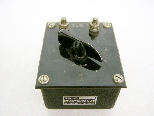 Vintage Shallcross No544 Resistance Box 1 Ohm 800mA