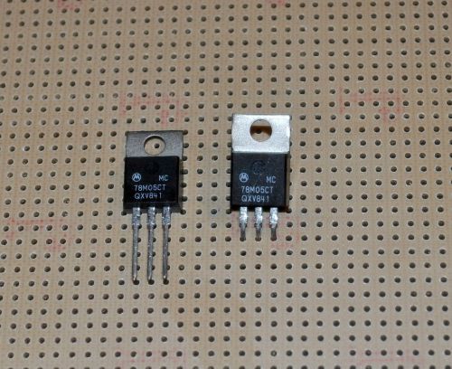 2 New Motorola MC78M05C Voltage Regulators