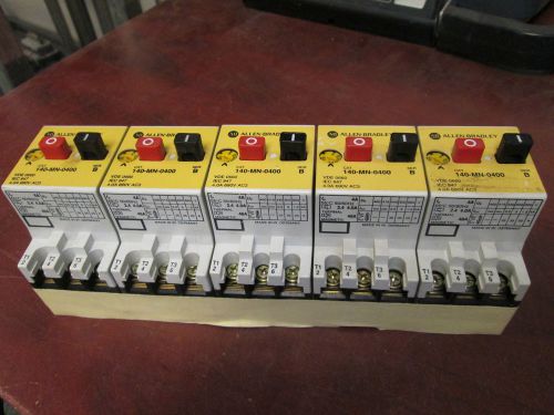 Allen-Bradley Manual Motor Starter 140-MN-0400 Range: 2.4-4A *Lot of 5* Used