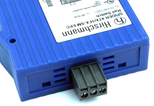 Hirschmann Power Terminal Block, 3-pin, Black, Used for Industrial Ethernet