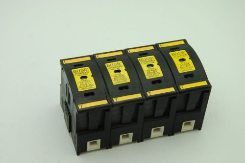 Bussman jtn60030 class j fuseholder, 30a, 600v, din rail mounting - lot of 4 for sale