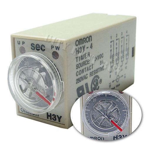 1 x H3Y-4 DC24V 60SEC OMRON RELAY TIMER 4PDT 14 PIN PYF14A PYF14A E PY14