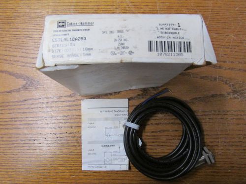 New nos cutler hammer e57lal18a2s3 tubular inductive proximity sensor 5mm for sale