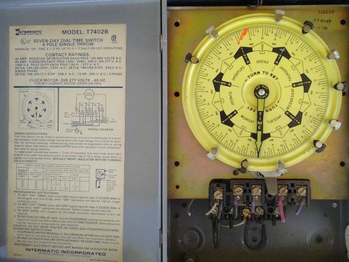 Intermatic T7402B 4 pole single throw Electromechanical  Time Switch