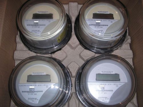 ITRON WATTHOUR METER KWH, TYPE C1SR, 240V, 200 AMPS, RESET TO ZERO, LOT OF 4