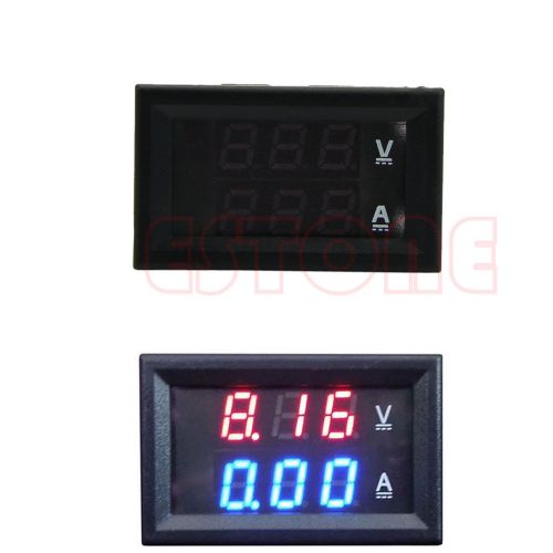 New Dual LED Digital Voltmeter Ammeter Amp Volt Meter+Current Shunt DC 100V 100A