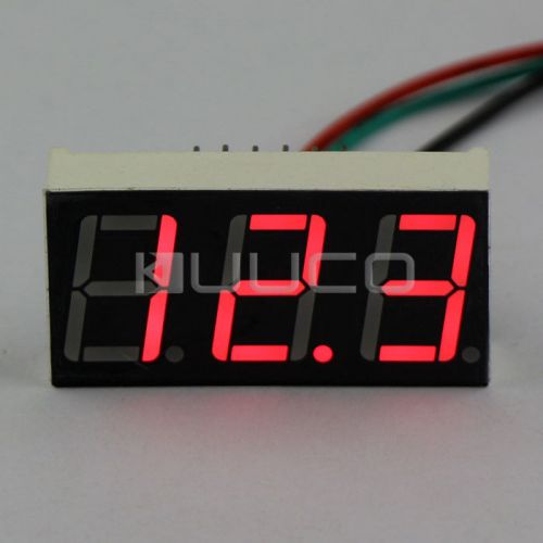 0.56&#034; digital voltmeter 0v to 100v voltage panel meter red led voltage monitor for sale