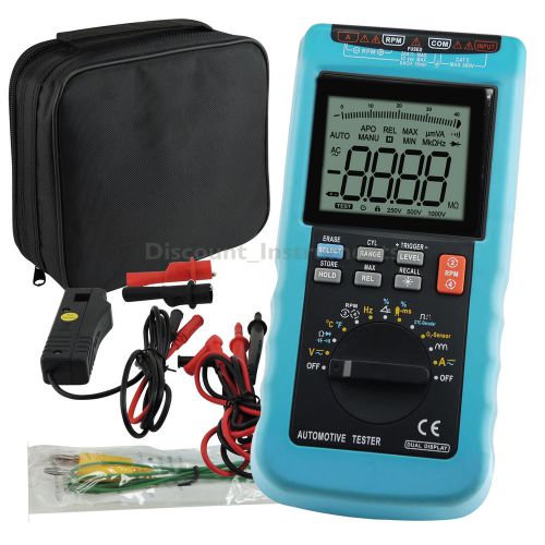 Digital multimeter automotive ac/dc volt autorange temp rpm engine tester tool for sale