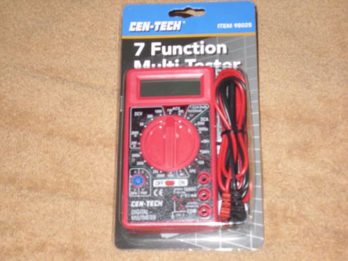 CEN-TECH 7 Function Digital Multimeter MULTI Electrical Tester LCD Screen METER