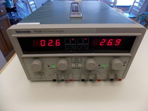 Tektronix ps280 dc power supply unit - 30v/2a x2, 5v/3a fixed good for sale