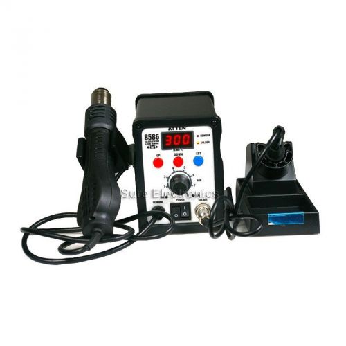 ATTEN AT8586 2 In 1 SMD Rework Hot Air Gun + Soldering Station Iron 220V ESD