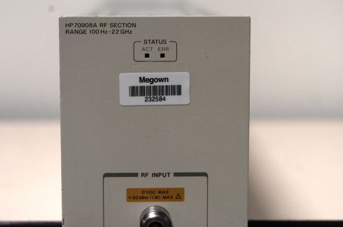 Keysight / Agilent / HP 70908A RF Section MMS Plug in Module 100 kHz to 22 GHz