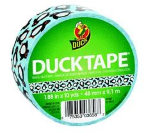 Shurtech Duck Brand Duct Tape 1.88&#039;&#039; x 10 yards Penguins Print