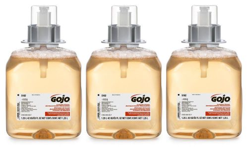 GOJO 5162-03 1250 mL Luxury Foam Antibacterial Handwash (Case of 3)