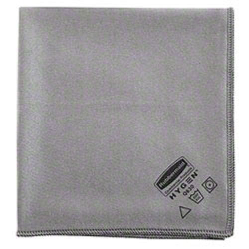 Rubbermaid HYGEN Executive 16&#034; Glass Microfiber Cloth, Gray, 12/BX