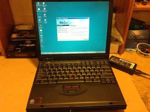 Ibm thinkpad 570 win98se/ms-dos  docking station, dvd, floppy and ac adapter for sale