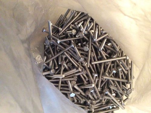 500 Piece Stainless Steel 1/4-20X3 Hex Head Full Threaded Bolt By Brikksen