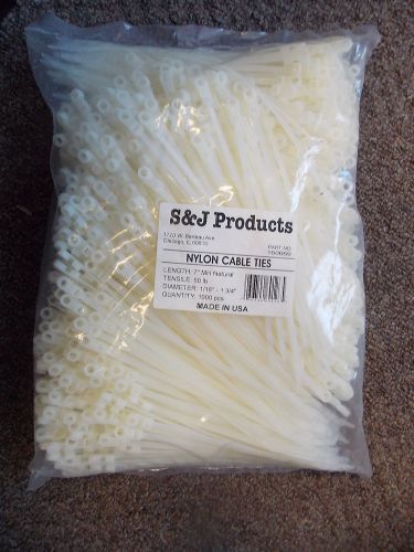 S&amp;J PRODUCTIONS NYLON CABLE TIES 7&#034; 50 LB (1000 PCS) 160069 MARINE BOAT