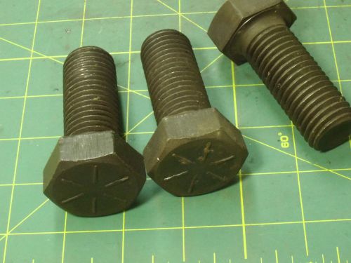 HEX HEAD CAP SCREW BOLT 1&#034;-8 X 2 1/2 GRADE 8 LOT OF 3 #51192