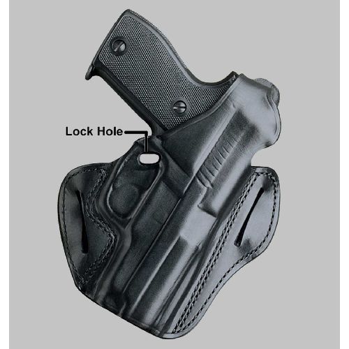 Desantis 01LBAB6Z0 Black RH F.A.M.S. With Lock Hole Glock 19 23 Gun Holster