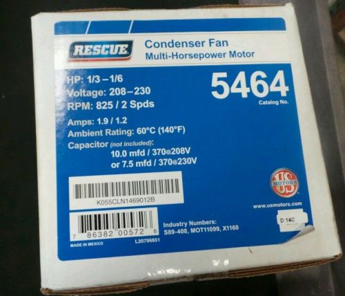 Us motors 5464 1/3-1/6 multi-horsepower condenser fan motor for sale