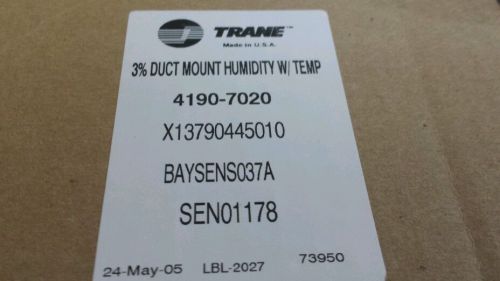 Trane 3% Duct Mount Humidity w/Temp BAYSENS037A NIB 4190-7020 x13790445010