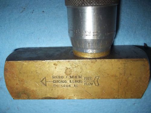 Rego M&amp;M Hydraulic Flow Control Check Valve TMF500B