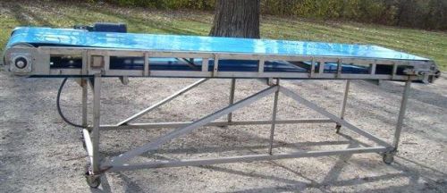 30&#034;W x 140&#034;L Stainless Steel Sanitary AFECO Blue Belt Conveyor