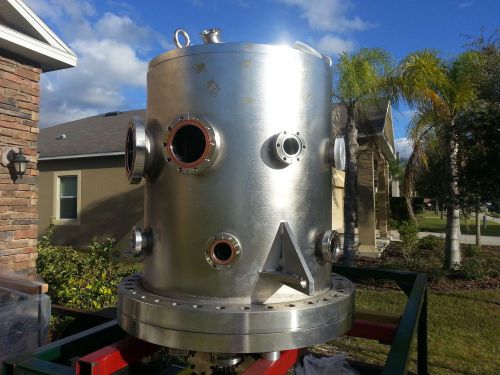 Varian high vacuum chamber stainless steel custom vacuum chamber + metal cart for sale