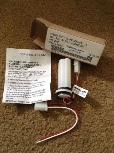 NOS Whelen Halo Lampholder part 01-0461280-04 N 50W 14V Box Instructions