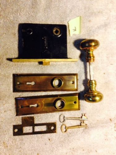 Skillman Interior Mortise Lockset NOS Vintage with Keys ANTIQUE RESTORATION